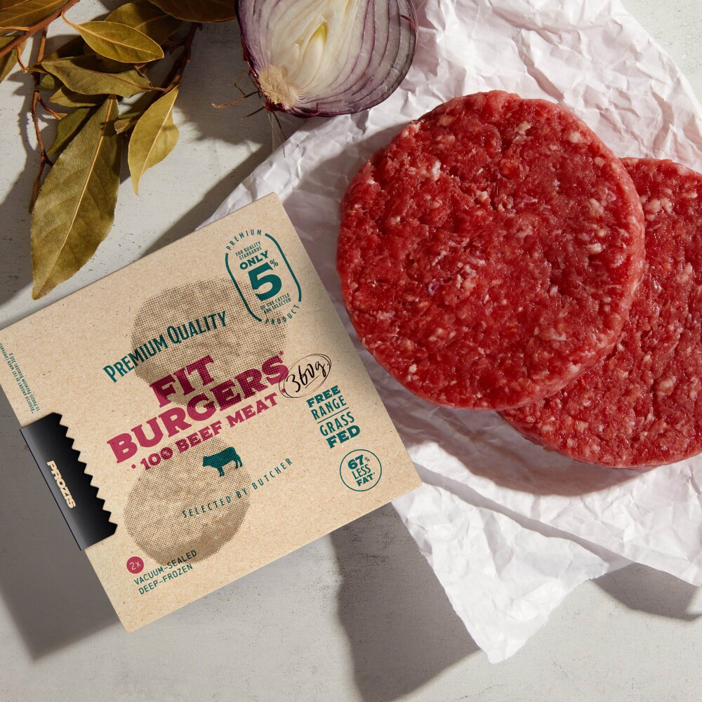 Premium Fit Burgers - 100% Beef Meat 360g
