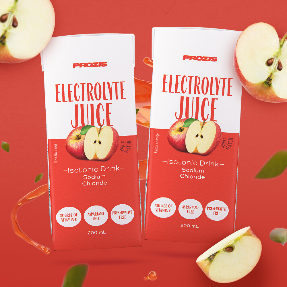 2 x Electrolyte Juice - Bebida isotónica com electrólitos 200 ml - Maçã