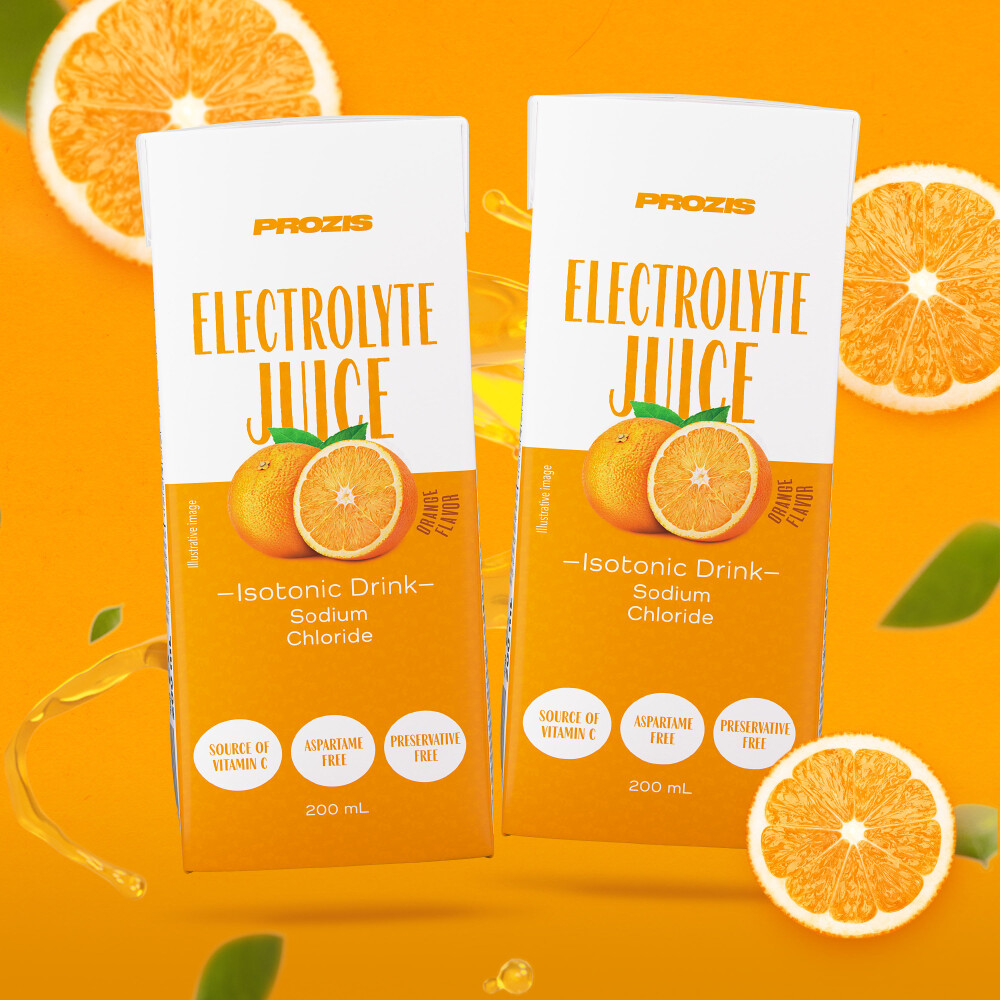 2 x Electrolyte Juice - Bebida isotónica com electrólitos 200 ml - Laranja