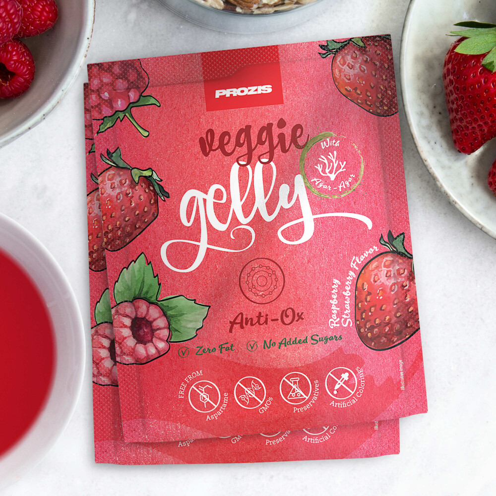 2 x Veggie Gelly - Anti-Ox 15 g Framboesa e Morango