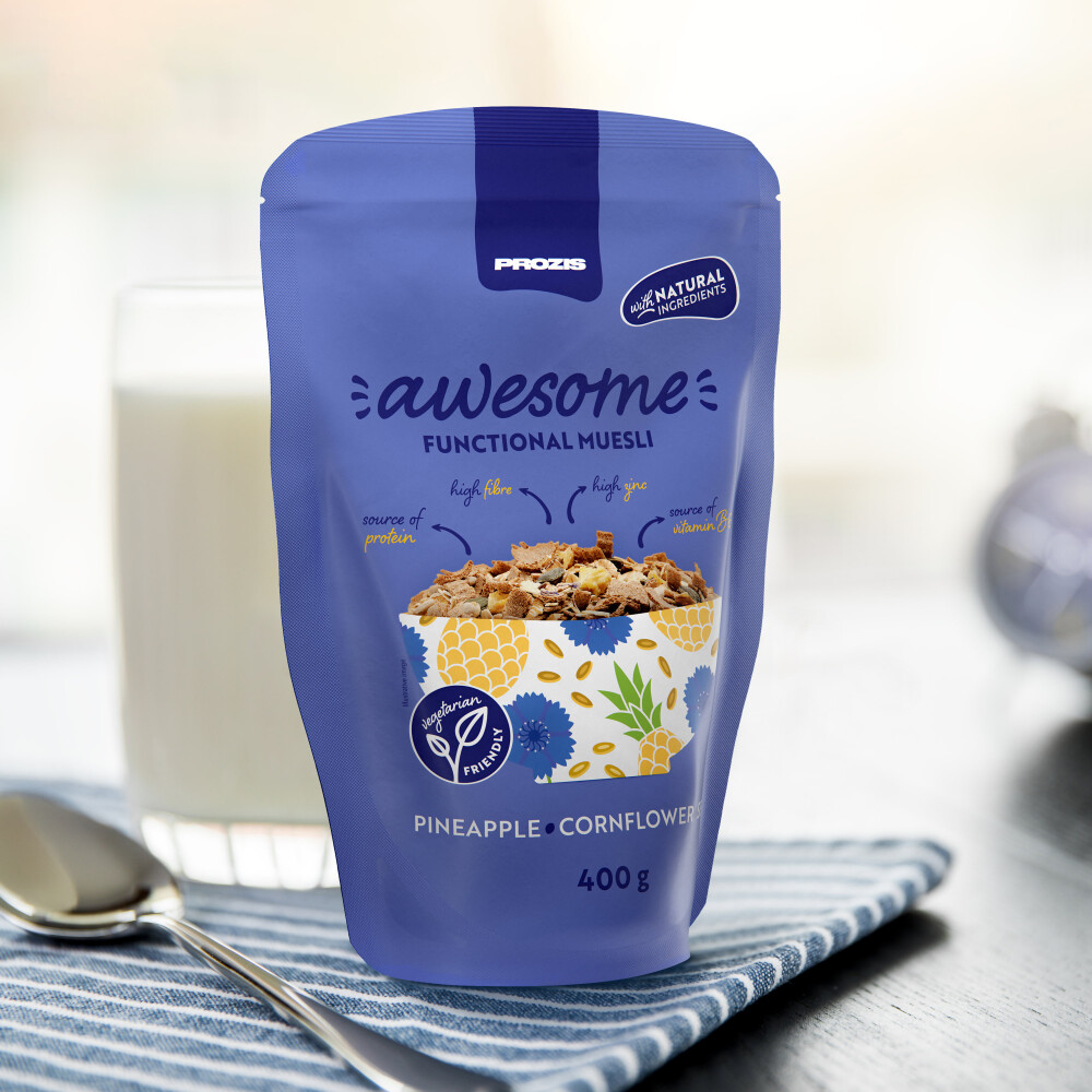 Awesome Functional Muesli 400g Pineapple - Cornflower - Seeds Pineapple