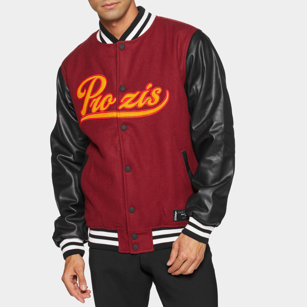 X-College Varsity Jacket - Deep Claret M