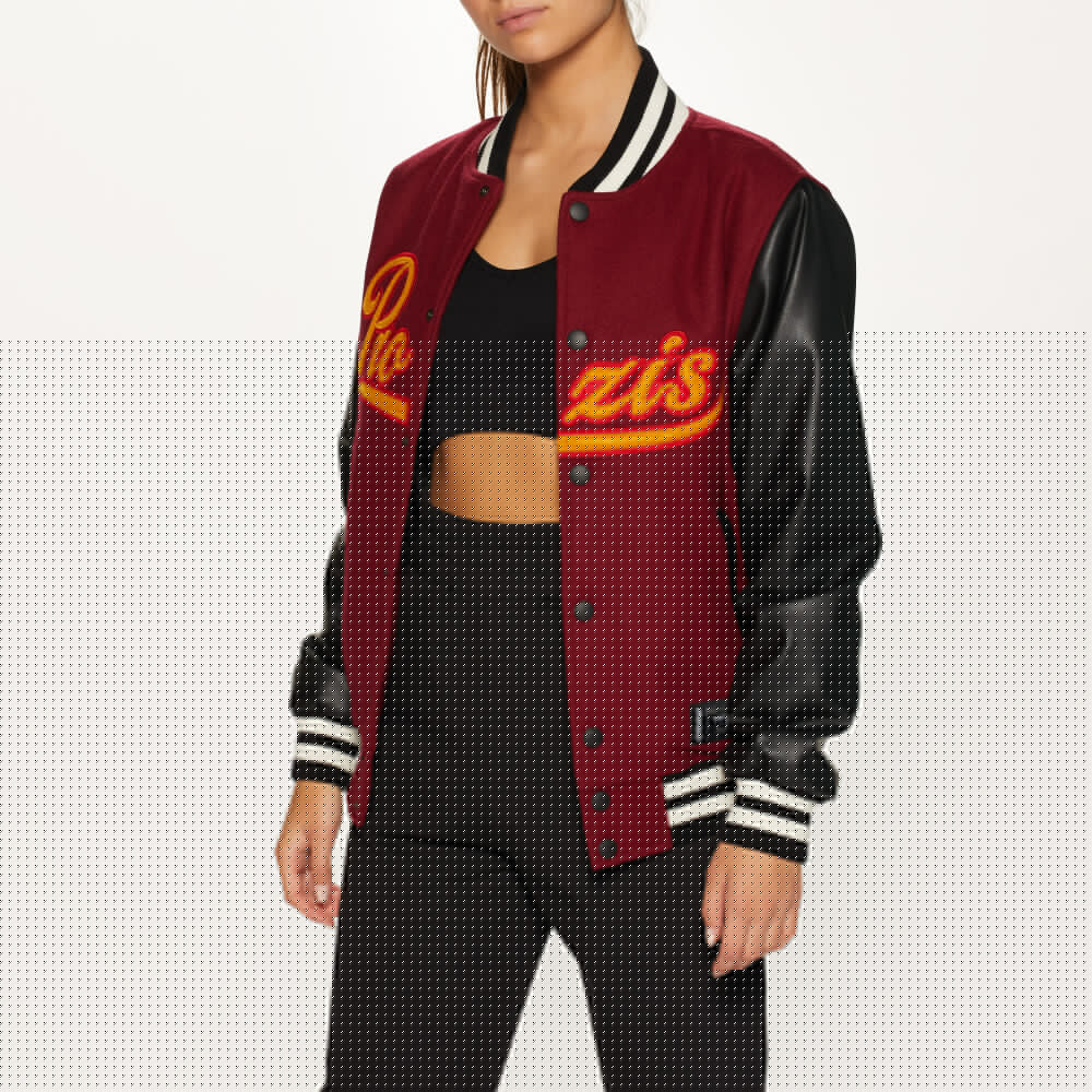 X-College Varsity Jacket - Deep Claret W