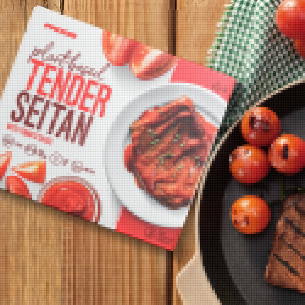 2 x Seitan-Steak mit Tomatensauce 100 g