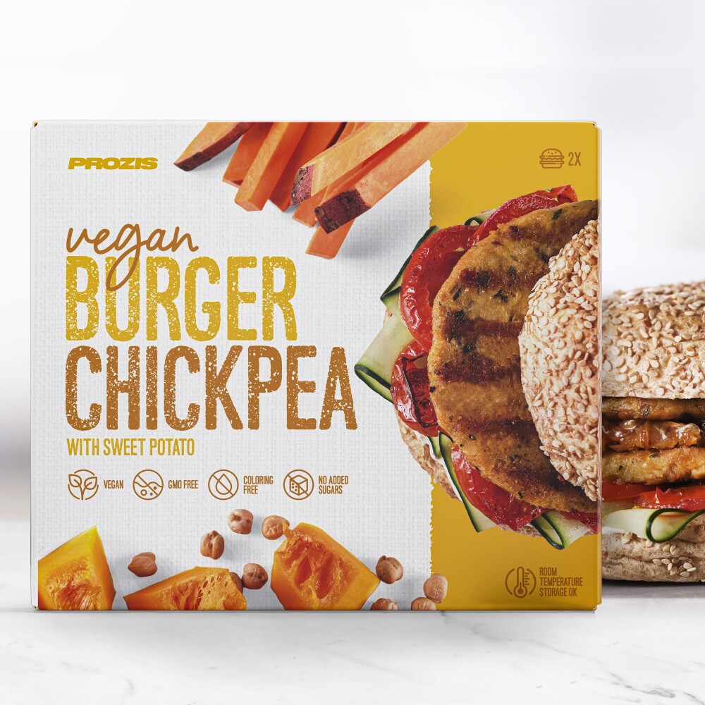 2 x Vegan Burger - Kichererbsen mit Süßkartoffel & Kürbis 80 g