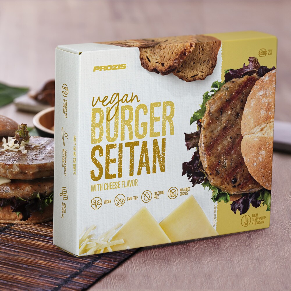 2 x Vegan Burger - Seitan goût fromage 80 g