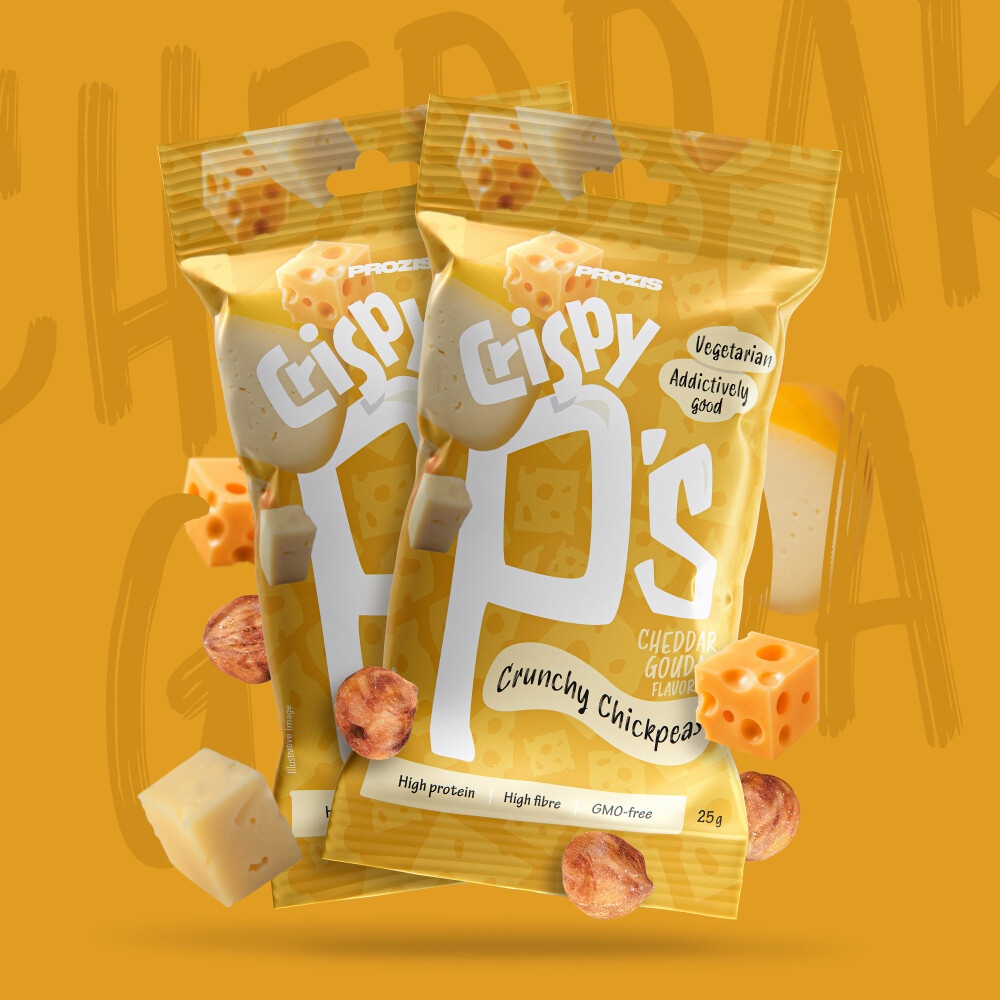 2 x Crispy P's Crunchy Chickpeas 25g Cheddar and Gouda