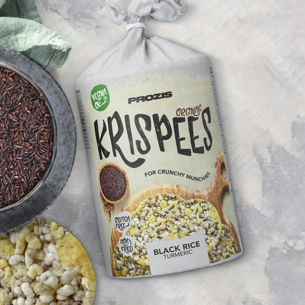 Organic Krispees - Schwarzer Reis mit Kurkuma 100 g