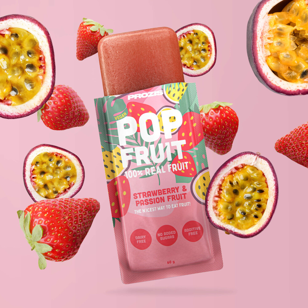 5 x PopFruit - Fresa y fruta de la pasión