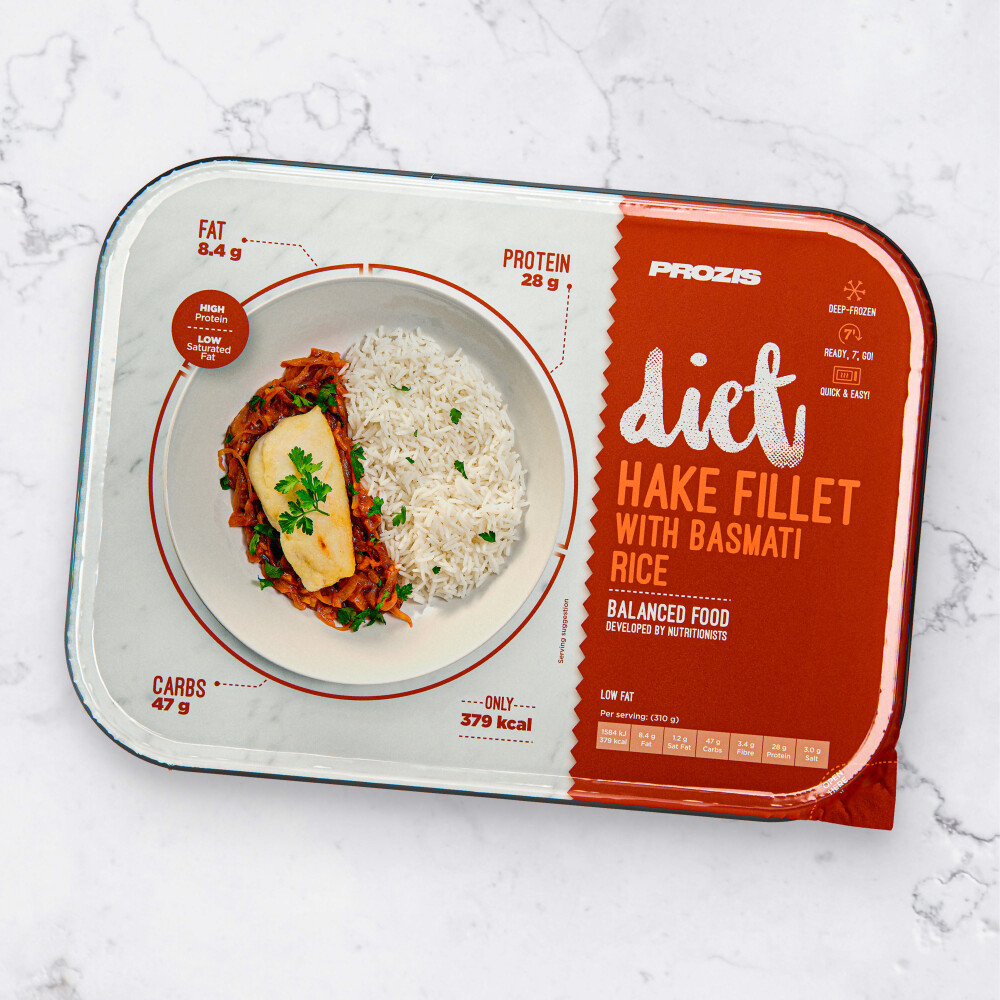 Diät-Seehechtfilet mit Basmatireis