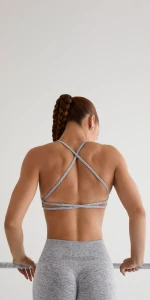 MuseFit Sport-BH mit überkreuzten Trägern am Rücken