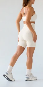 Wonderful Waffle High-Waist Shorts