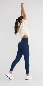Athleisure Leggings mit mittelhohem Bund