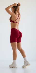 MuseFit Back V Mid-Waist Shorts