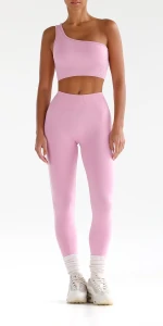 Athleisure Sport-BH mit asymmetrischem Träger 