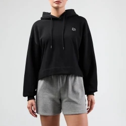 Athleisure P Kurz geschnittener Kapuzenpullover