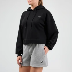 Athleisure P Kurz geschnittener Kapuzenpullover