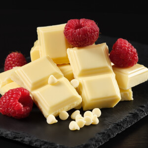 Hvid chokolade – hindbær 