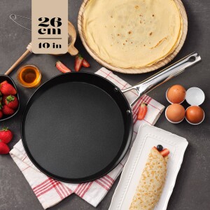 Chef's Pan - Poêle à Crêpes et Pancakes Antiadhésive 26 cm