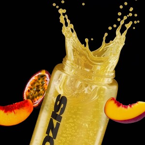 Pfirsich und Passionsfrucht