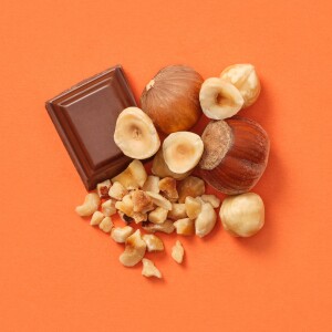 Haselnuss und Milchschokolade
