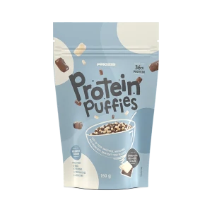 Protein-Puffies - Schokoladen-Duo - Überzug aus weißer und Milchschokolade 150 g