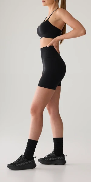 Athleisure Shorts mit hohem Bund