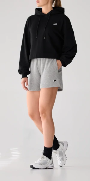 Athleisure P Kurz geschnittener Kapuzenpullover