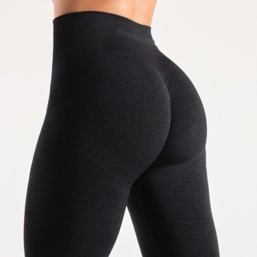 BFF Regular Waist Leggings - Black Melange
