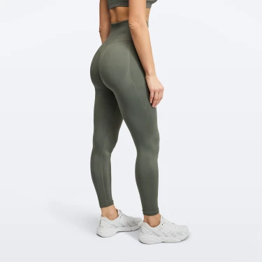 Peach Perfect High Waist Leggings - Olive Green