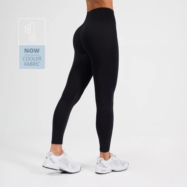 Athleisure Mid-Waist Leggings - Black