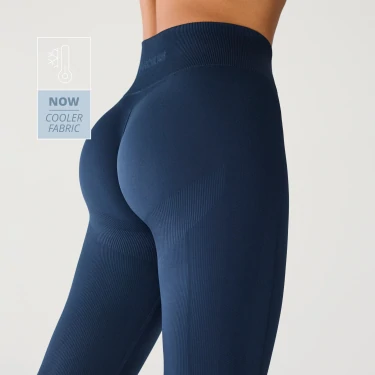 Athleisure Aero Mid-Waist Leggings - Navy Blue