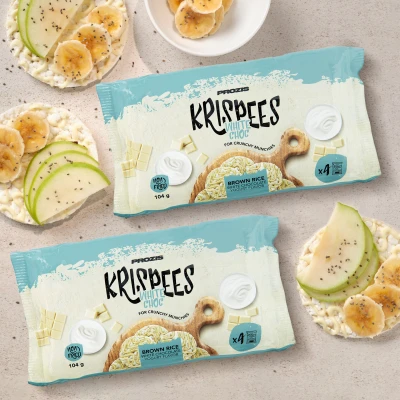2 x 4 x White Choc Krispees - Arroz com Chocolate Branco e Sabor a Iogurte