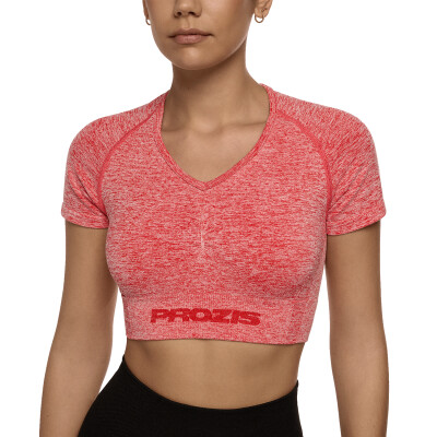 Red crop hot sale tee shirt