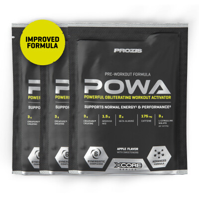 Prozis Powa 3.0 – Pre-allenamento In Polvere, Gusto Mela, 300 Gr, Formula Intensiva Con Pool Di Aminoacidi Per Forza E Concentrazione