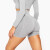 X-Skin Peach Perfect High Waist Medium Shorts - Light Gray Melange