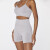 Elements WS002 High Waist Medium Shorts - Light Gray Melange