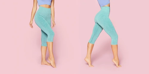 High rise capris top