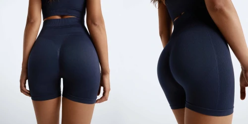 Short Moyen Taille Haute Peach Perfect Navy Blue Performance