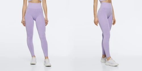 Violet Purple Solid Regular Women's Sports Leggings - Walmart.com