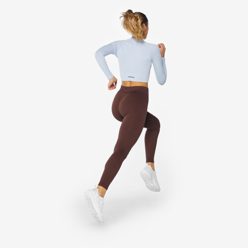 X-Skin Texture Leggings - Brown 