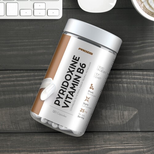 Pyridoxine HCl Vitamin B6 25 mg 120 caps Athlete's Health Prozis