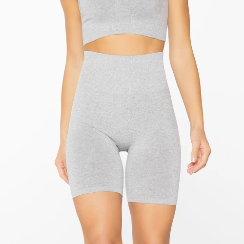 Grey high discount waisted cycling shorts