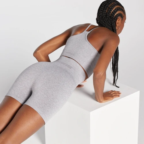 Alpine High Waist Medium Shorts Light Gray Melange