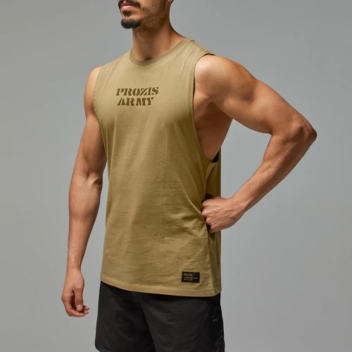 Blood Sweat Tears Tank Top Khaki