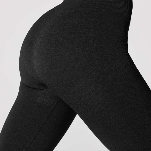Contour High Waist Leggings - Black Melange - Clothing