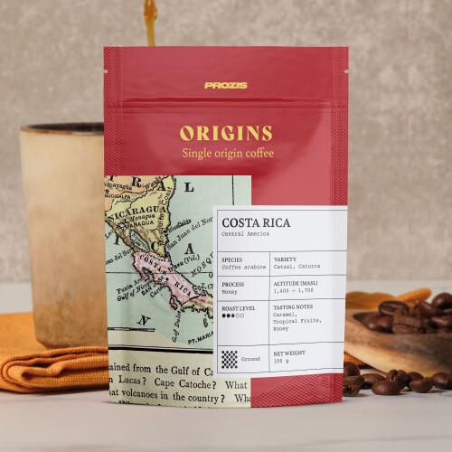 Gemahlener Kaffee aus einer einzigen Herkunft Costa Rica 100 g Frühstück & Snacks Prozis