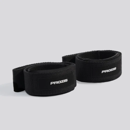 Cotton Weightlifting Straps 2.0 - Pair (2) - Black - Home Gym