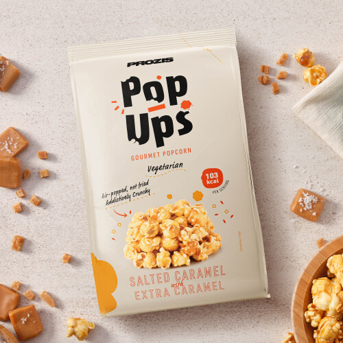 Pop-Ups - Gourmet Popcorn - Salted Caramel with Extra Caramel 115 g