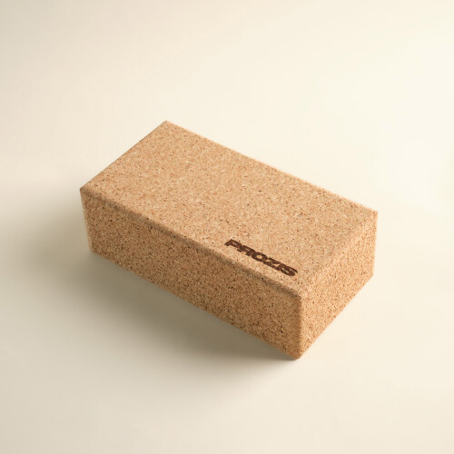 Balance Cork Yoga Block Single (1) Natural Cork Home Gym Prozis